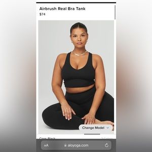 Alo Black Bra Tank!